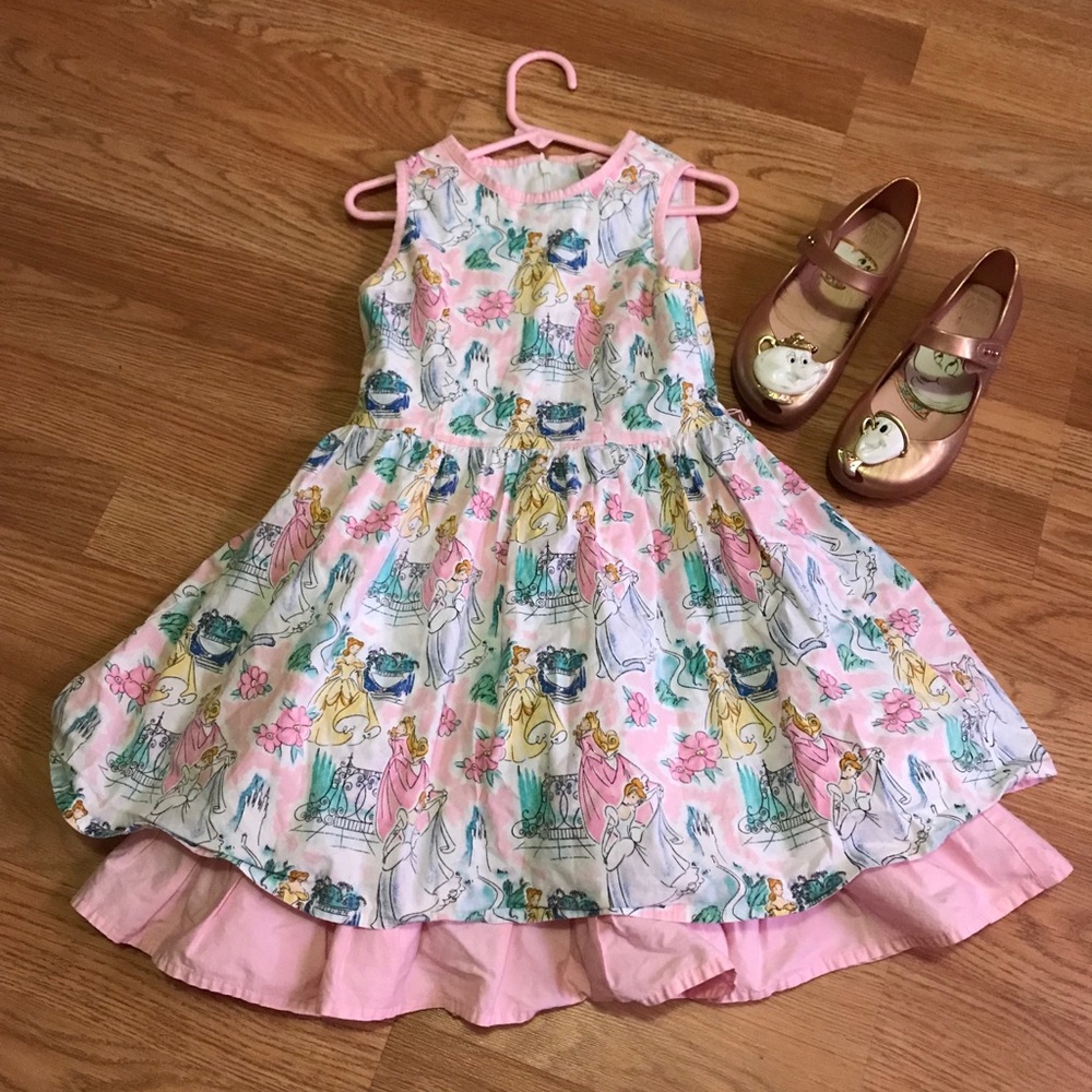 Girls Disney dress and Mini Melissa matching shoes